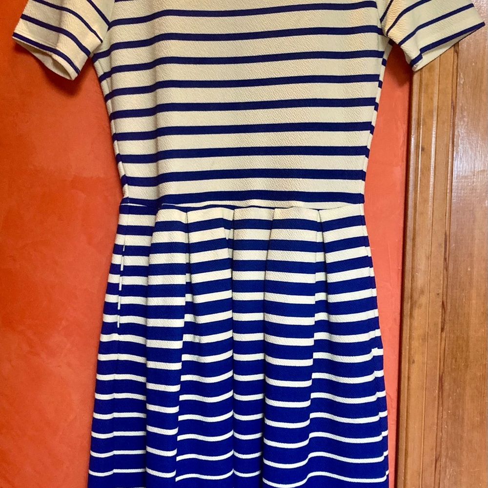 LuLaRoe short sleeve dress with side pockets.